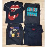 Quantity Of Vintage The Rolling Stones Tour T Shirts & Additional Bee Gees Example. Large & XL
