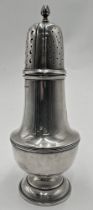 1930s silver baluster caster, maker James Dixon and Son, Birmingham 1931, 21cm high, 7oz approx