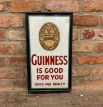 Advertising - Guinness is Good For You, ceramic panel, framed, 'Produced in England by S Trenner &