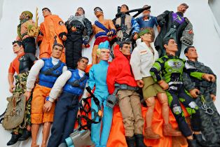 Collection of modern Action Man figures with accessories & clothes (15)