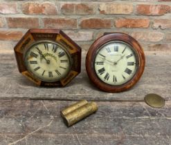 Two antique postman wall alarms