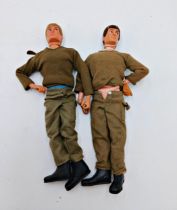 Vintage military felt hair Action Men with clothes & accessories (AF)
