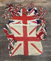 Large bundle of vintage WW1 Union Jack bunting