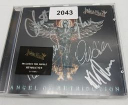 Judas Priest signed CD; Angel of Retribution. Gifted direct to a crew member by Judas Priest on