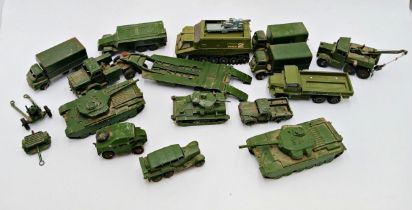 Collection Of Vintage Dinky Military Toy Vehicles To Include Shado 2, Centurion Tank & Army Wagon (