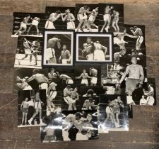 A good quality collection of Muhammad Ali press release photographs for his bouts with Henry