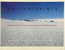 Richard Long (b.1945) - 'No Footprints', signed, limited edition 102/150 photographic print, 40 x