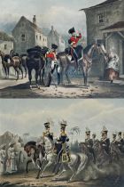 M A Hayes after J H Lynch - '14th (Or The Kings) Light Dragoons', two colour aquatints, 30 x 39cm,