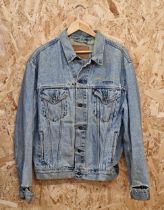 Vintage Levis Denim Jacket For U2 Zooropa 93 Zoo Tour. Size L. Unworn, in deliberately distressed