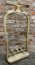 Late 19th century French painted valet stand, 105cm H x 47cm W