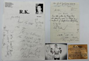 Two handwritten letters by Reggie Kray to Peter Gerrard from HMP Blundeston dated 1993 and HMP