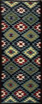 Colourful Maimana Kelim or Kilim runner. Measures 204 x 68cm