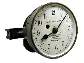 Sir W H Bailey Patent single fusee industrial clock dial and movement