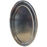 Massive French silver plate oval plater, 100 x 57cm