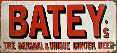 Advertising - Batey's - The Original Ginger Beer, red text on white, 53 x 137cm
