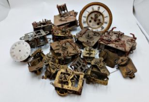 Collection Of Antique Internal Clock Mechanisms (20)