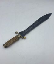 Bowie knife with antler grip, 33cm blade