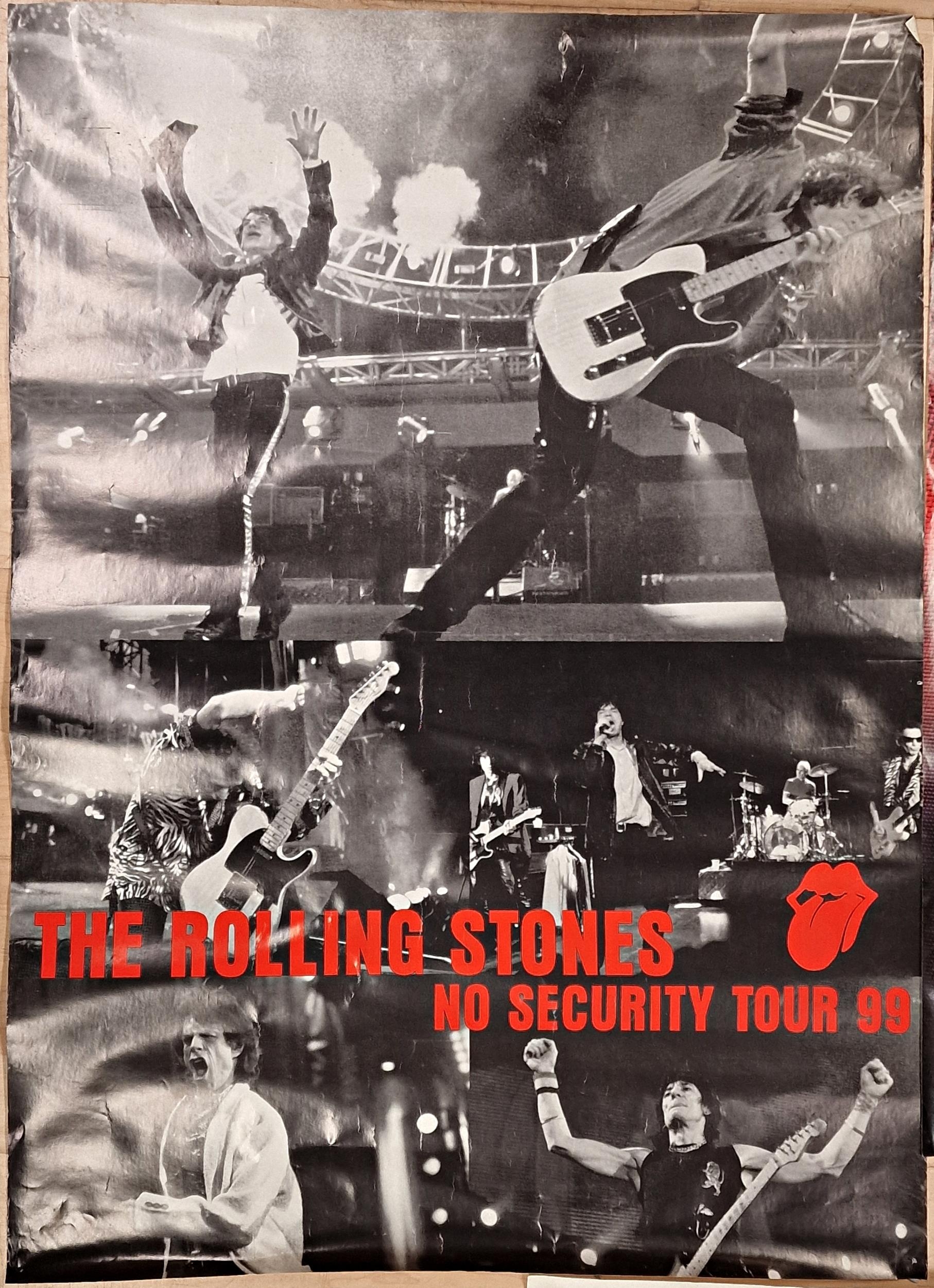 Five Rolling Stones advertising posters to include 'No Security tour 99', 'Forty Licks' and 'Live - Image 3 of 3