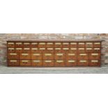 Incredible 19th century mahogany apothecary bank of drawers, comprising forty drawers in total each