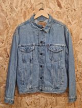 Vintage, ZZ Top, Levi Strauss, Stockholm, 1991 Tour Denim Crew Jacket. Size XL. Unworn condition.