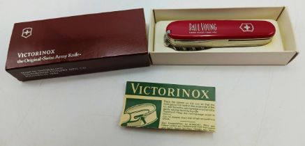 Paul Young, Other Voices Tour, 1990, Victorinox "Explorer" Swiss Army Knife crew tour gift, in