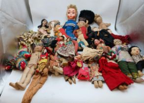 Very Large Quantity Of Vintage & Antique Dolls & Accessories to include a rare napkin doll