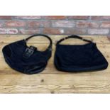 Prada - black nylon and buckle hobo bag with silver tone hardware and dust bag, together with