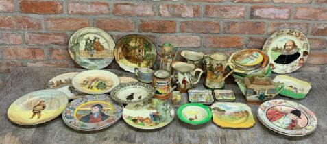 Large collection of Royal Doulton Series Ware porcelain to include Dickens, Golfing etc