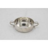 1920s silver twin handled butter dish or quaich, maker James Walter Tiptaft, Birmingham 1925, 12cm