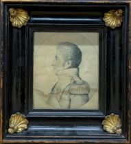 Early 19th century stone Lithograph portrait of Charles X , original portrait by Francois Louis