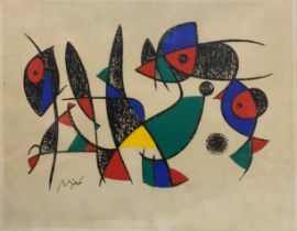 Joan Miró (Spanish, 1893-1983) - Abstract, lithograph, 44 x 58cm, framed