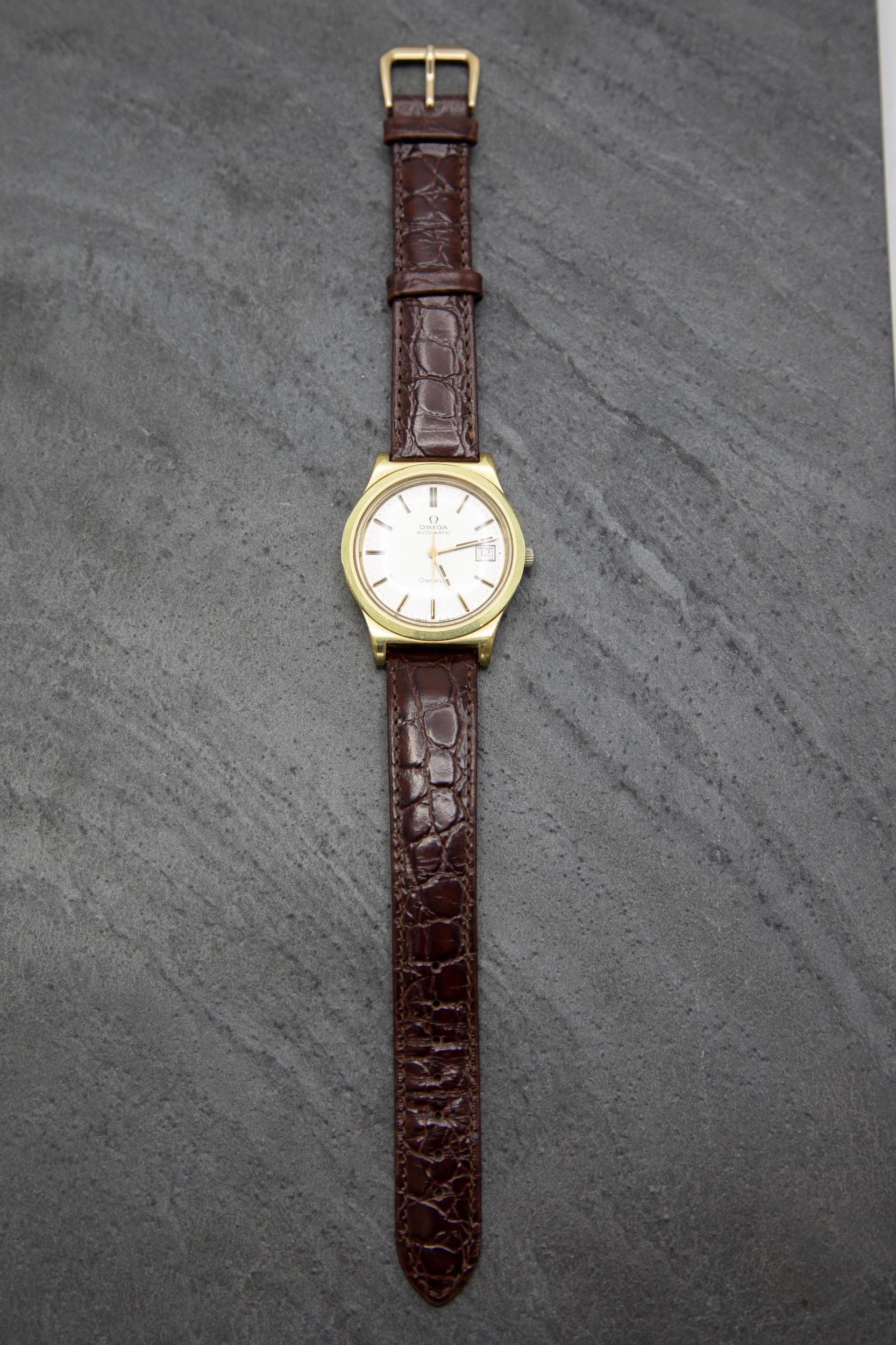 Vintage Omega Geneve Automatic gold plated gents dress watch, 38mm case, champagne dial with gilt - Image 2 of 3