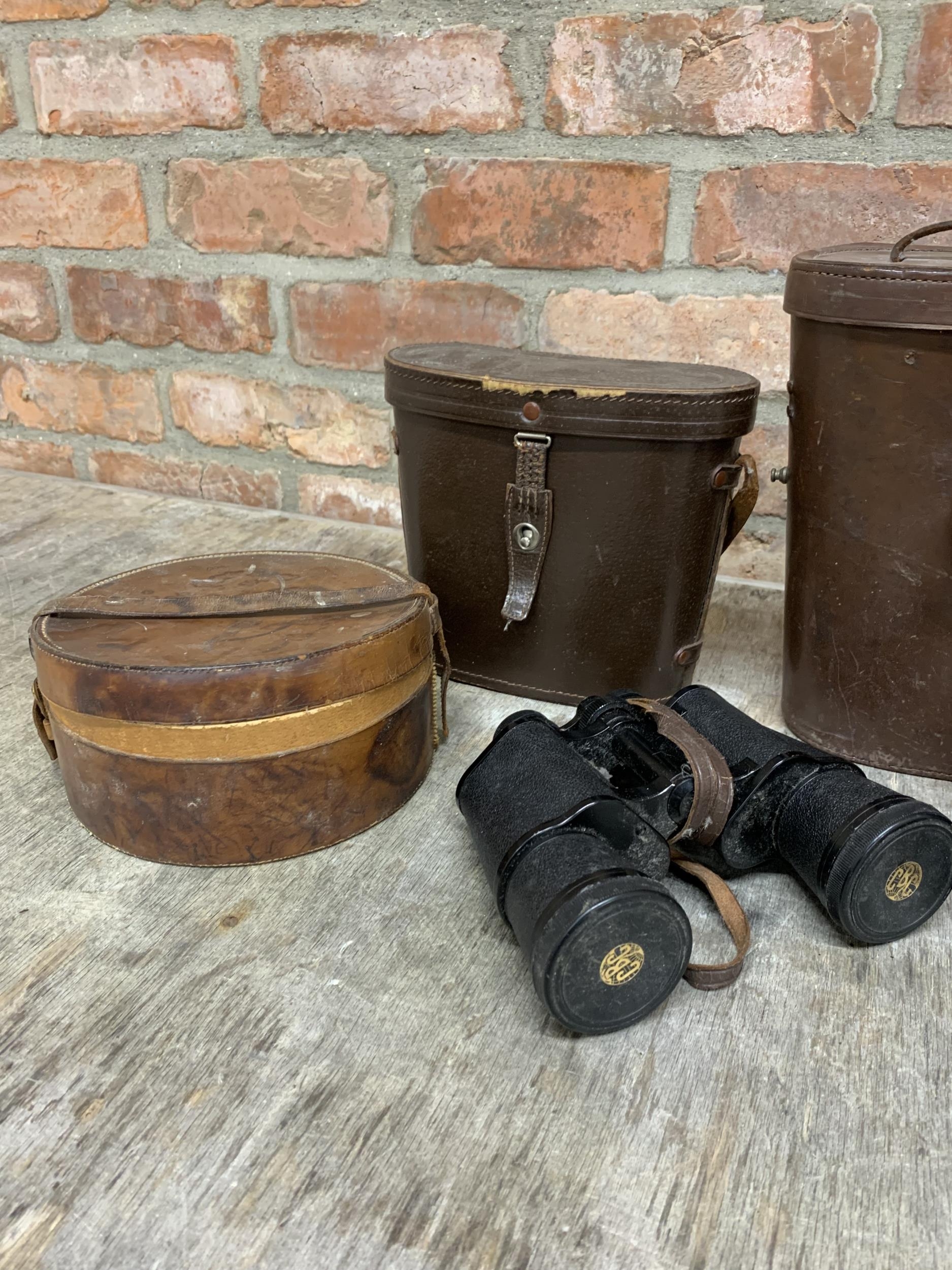 Pair of CBC binoculars 10 x 50 in leather case, with three further leather cases (4) - Image 3 of 3