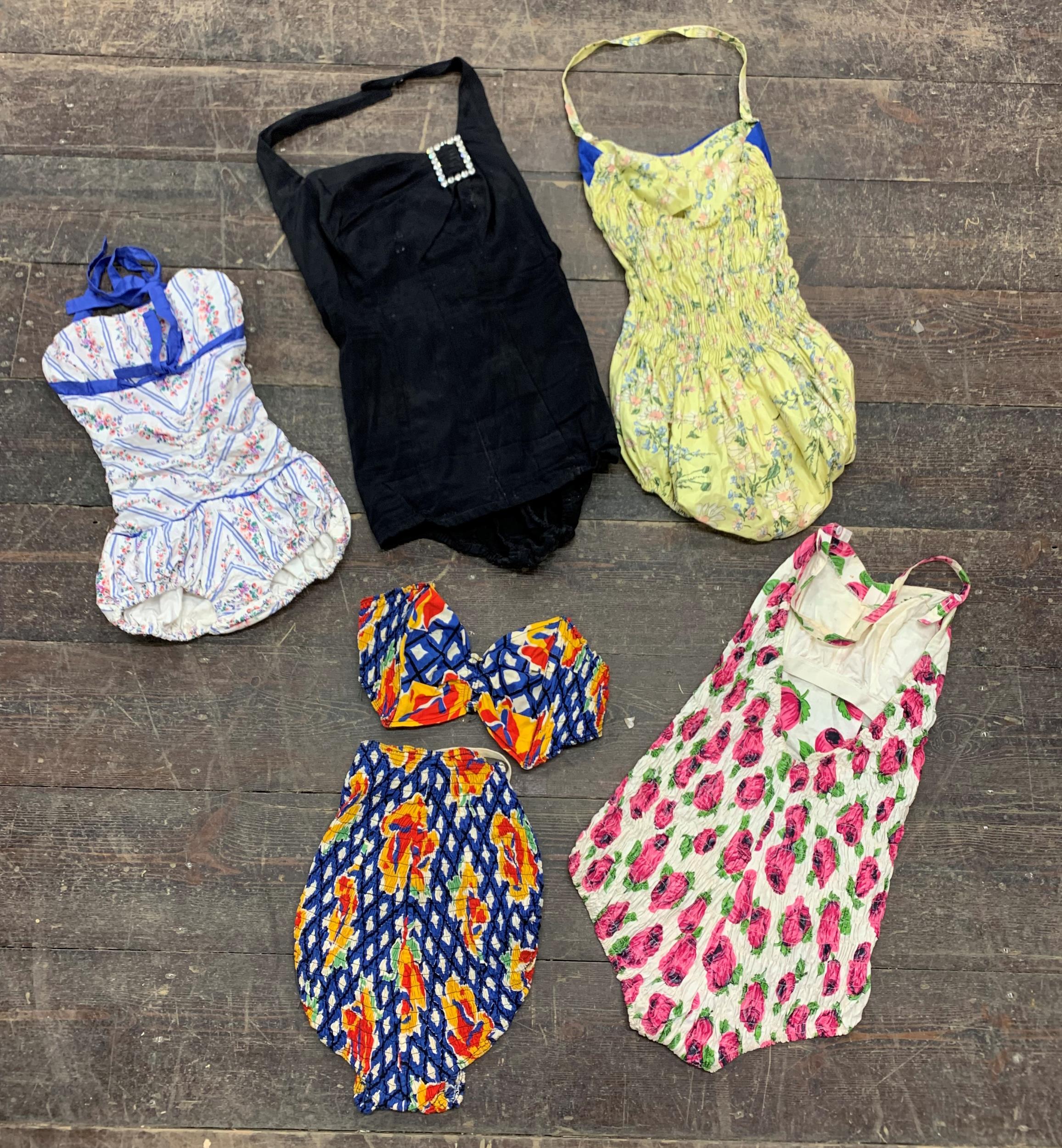 Collection of vintage swim ware including a two piece (5)