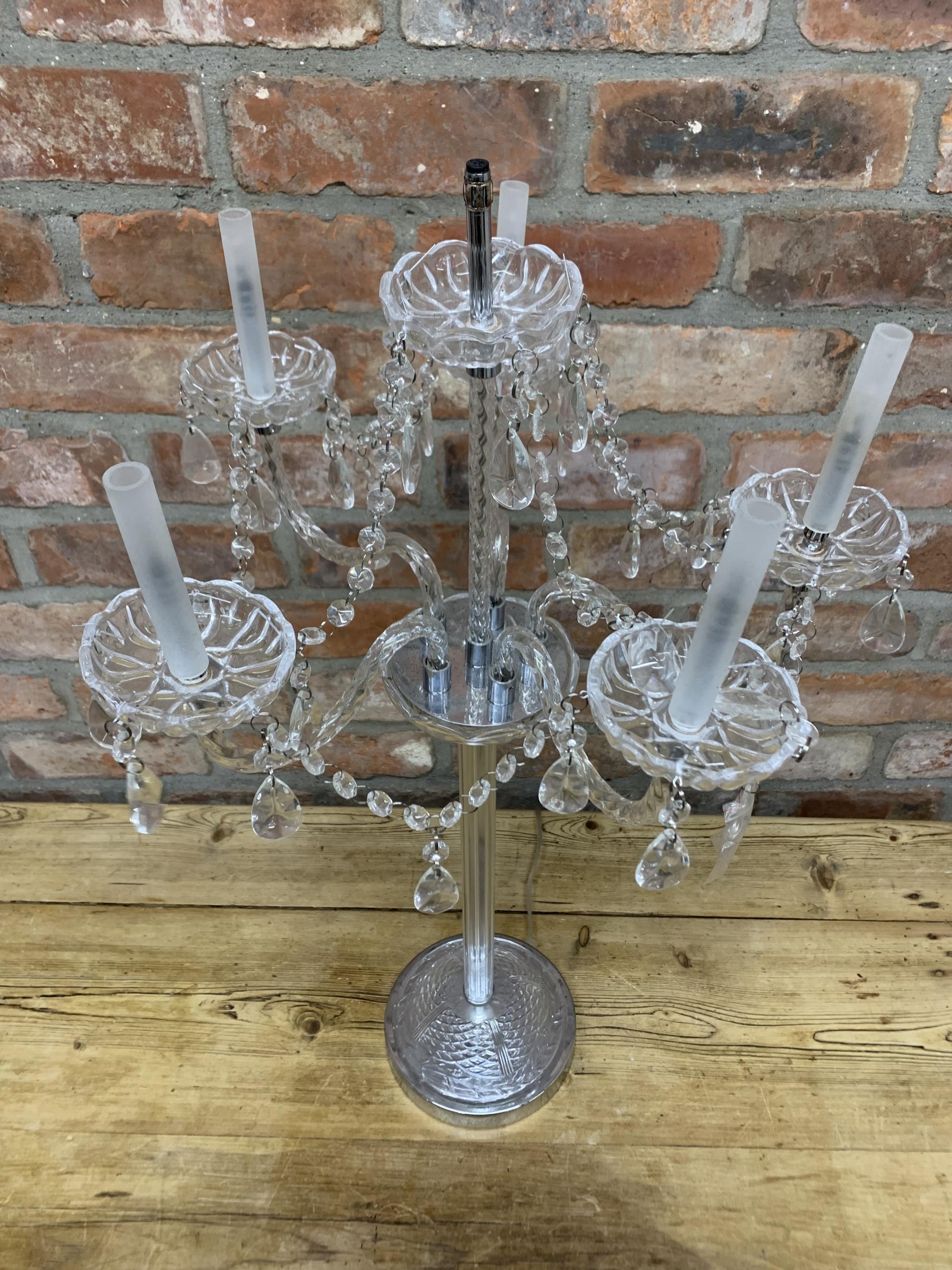 India Jane of London Venetian style electric five branch candelabra, H 71cm x Dia 44cm - Image 2 of 4