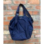 Prada - navy blue nylon shopping bag with detachable shoulder strap and original dust bag