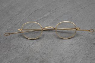 Pair of Victorian 12ct gold framed spectacles