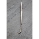 Novelty silver golf club putt marker with concealed pencil, 12cm long