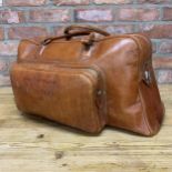 Good quality vintage brown leather carry bag