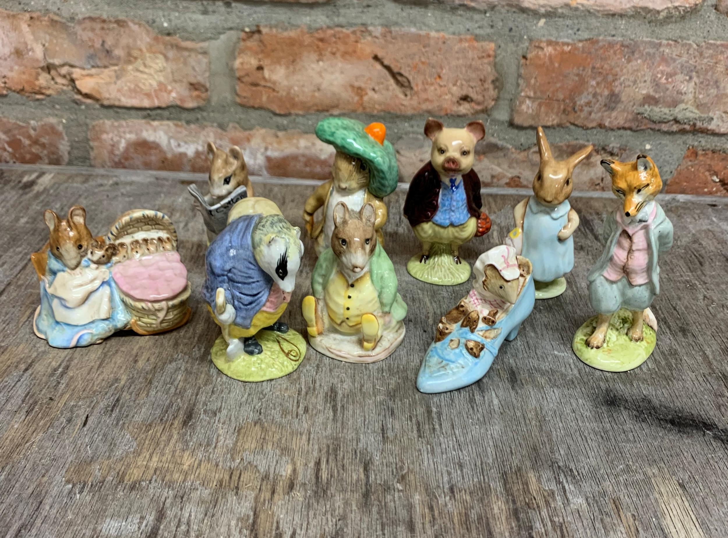 Quantity of Beswick Beatrix Potter collectable figures (9)