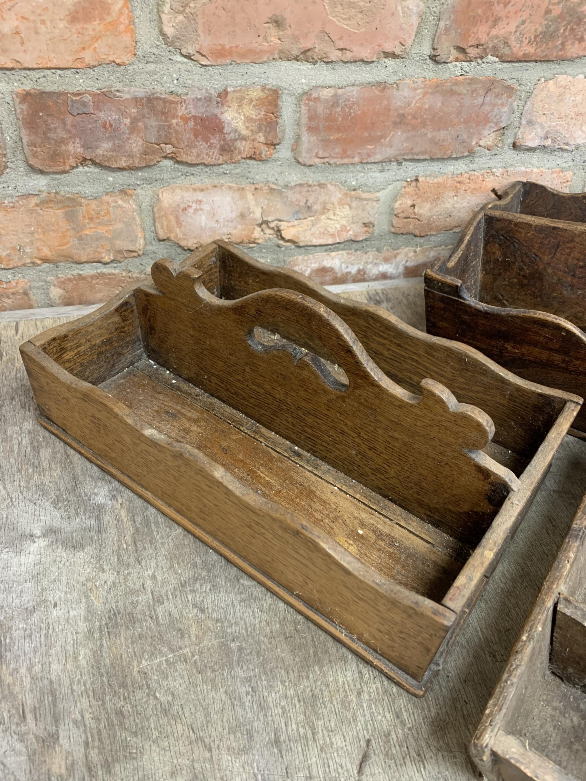 Three Victorian wood cutlery trays (3) - Bild 2 aus 4