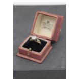 Very good 18ct diamond solitaire ring, 0.65ct diamond with stylised floral shoulders, size O, 4.1g