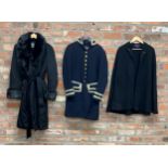 Ralph Lauren wool cape, Moloh single breast military style long jacket and a Jaeger fur trimmed