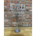 India Jane of London Venetian style electric five branch candelabra, H 71cm x Dia 44cm