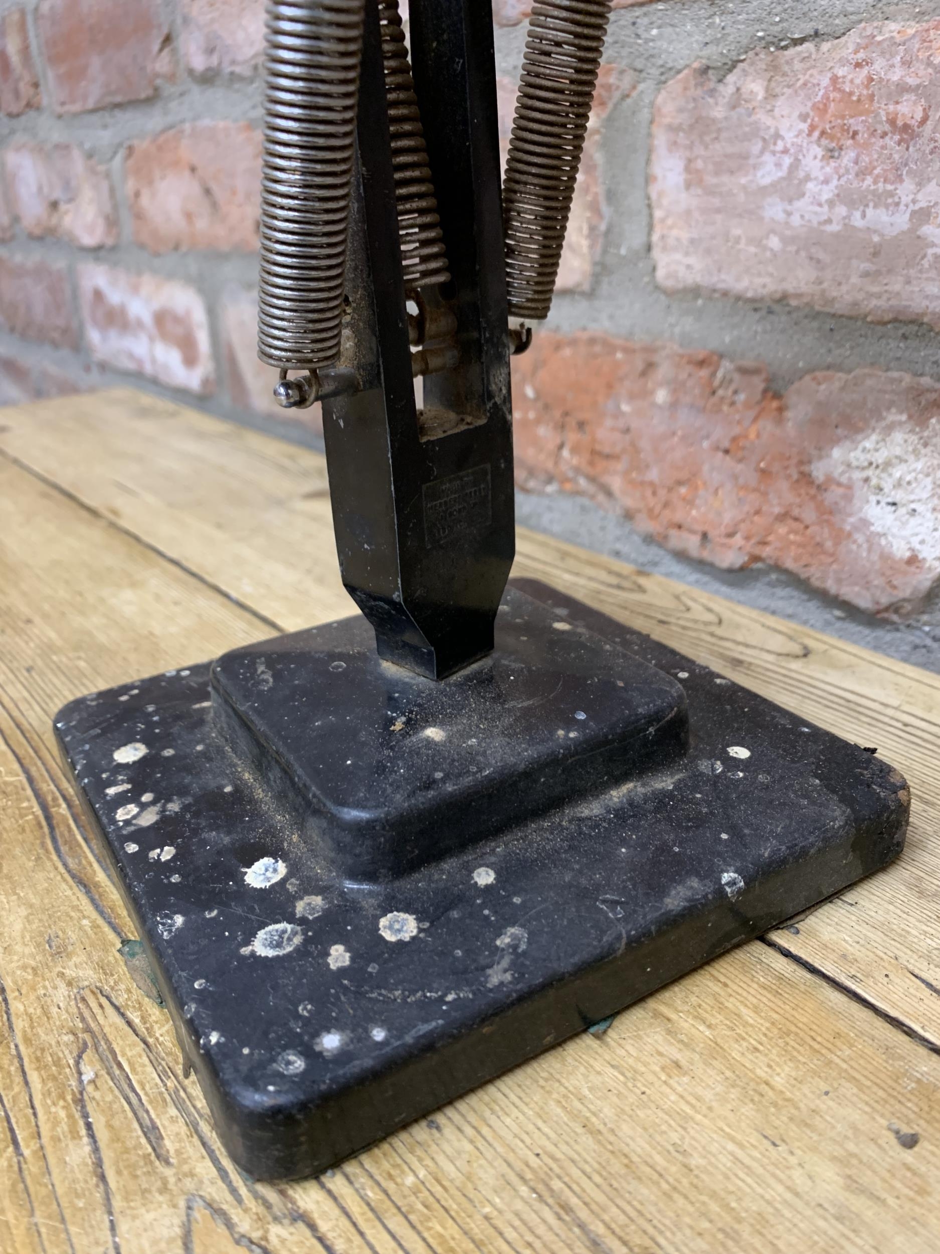 Vintage industrial articulated wall light with enamel shade, with a Herbert Terry 'Anglepoise' on - Image 2 of 4