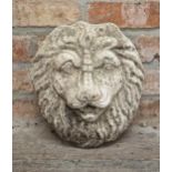 Antique weathered marble lions face mask, H 31cm