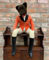Casa Roma equestrian fox in hunting outfit and riding boots, in the style of Harry Nielsen
