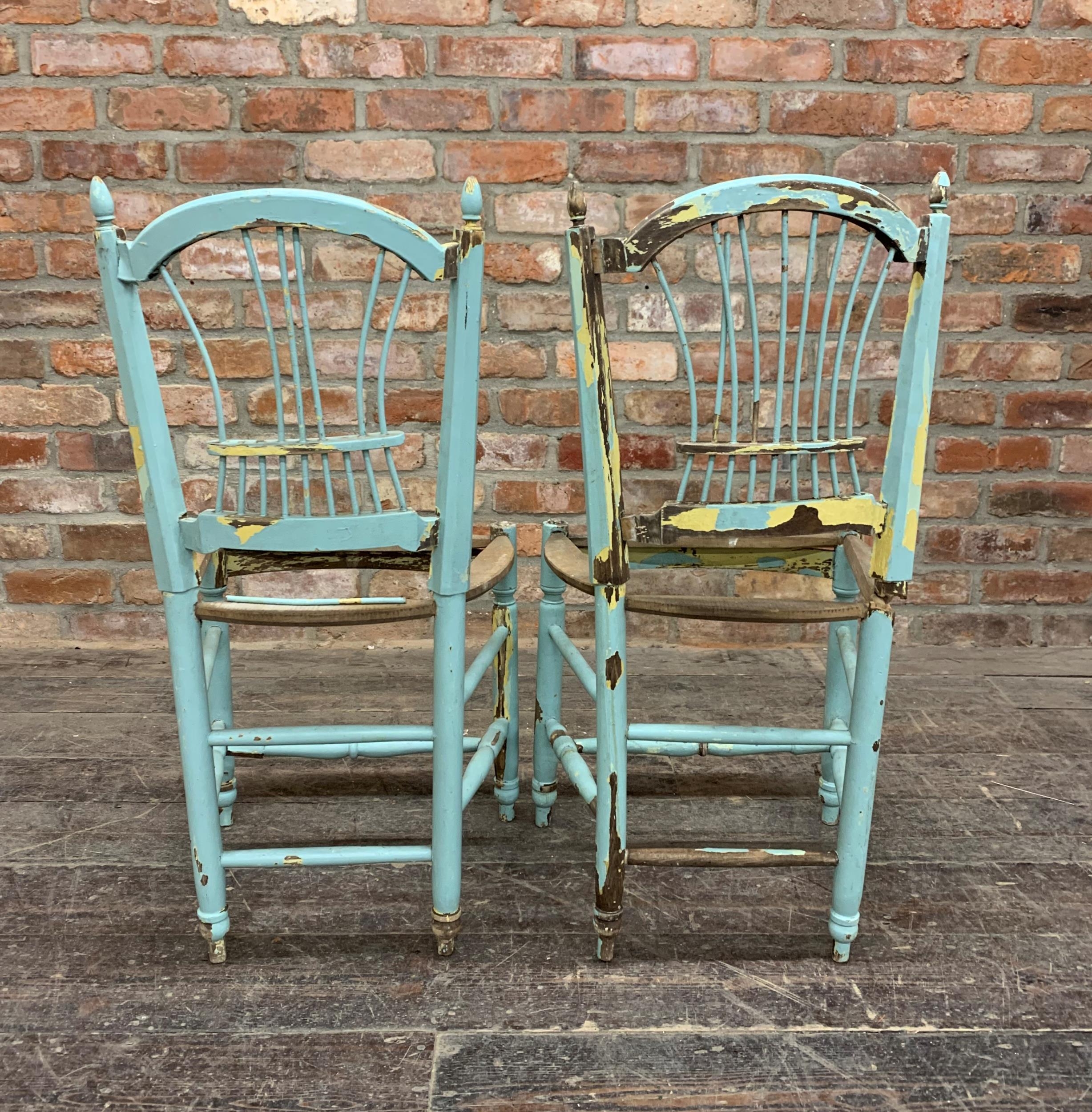 Believed to be from the dining room of Claude Monet - pair of provincial dining chairs with original - Image 5 of 7