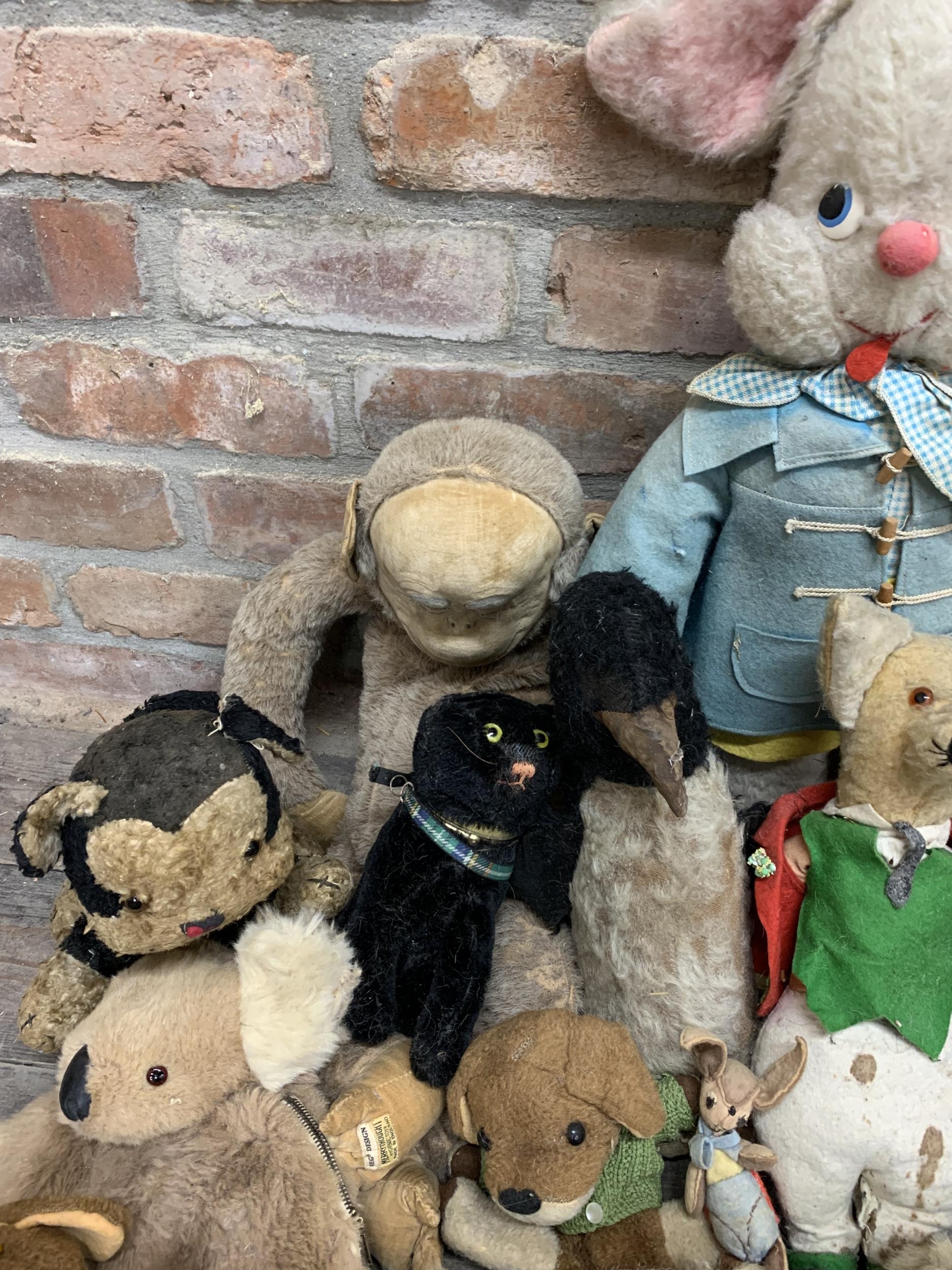 Large assortment of antique and vintage animal teddys to include panda, cat, fox and koala examples, - Image 3 of 7