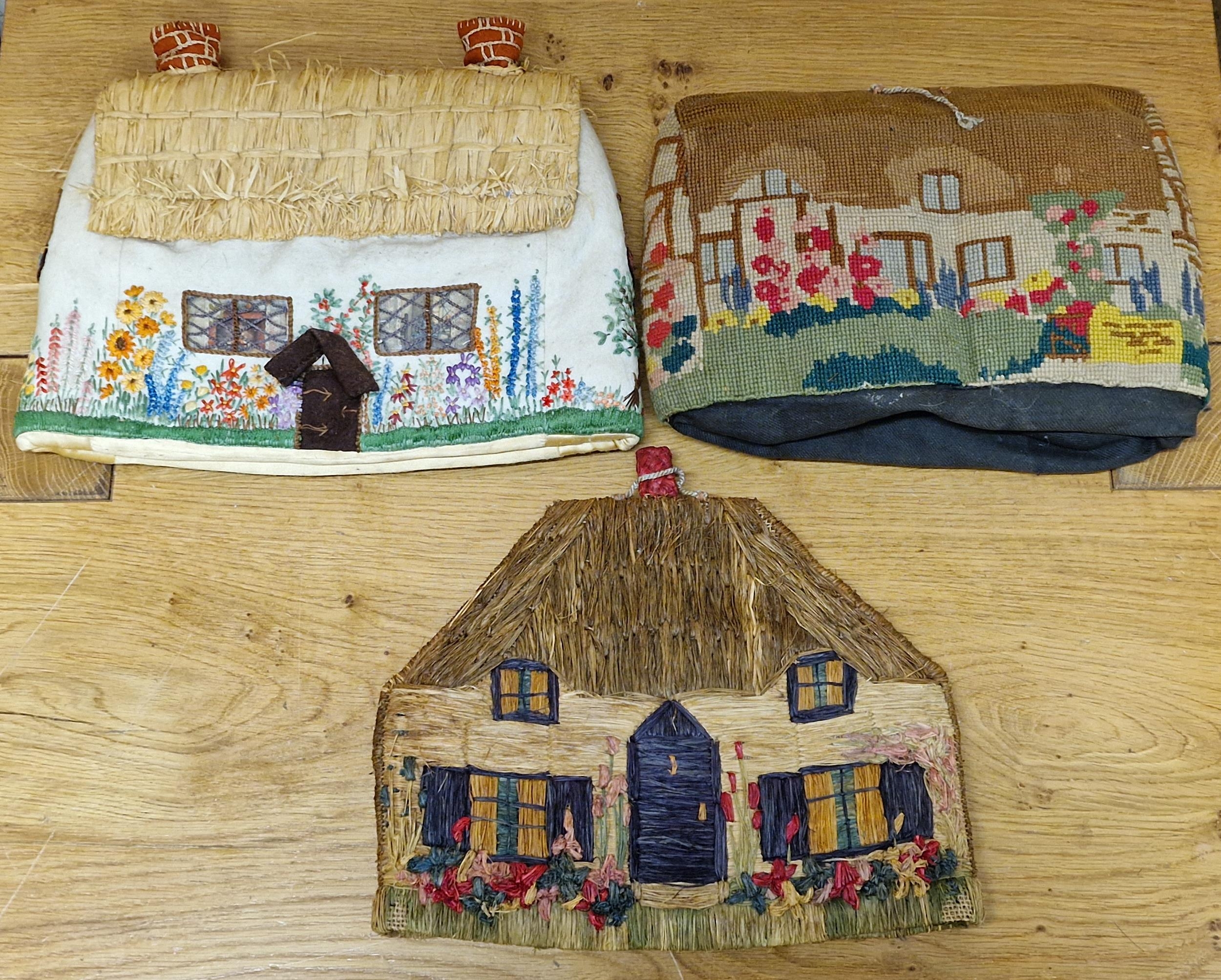 Collection of vintage cottage style tea cosies (3)